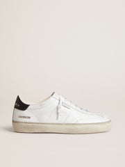 Men's Soul Star in white leather with black leather heel tab
