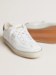 Men's Soul Star in white leather with black leather heel tab