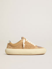Men's Space-Star Cube in tobacco suede with perforated star