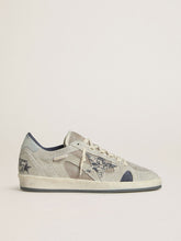 Men's Ball Star LTD in dove-gray and gray suede with pearl-gray leather heel tab