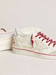 Men’s Ball Star LTD CNY in white leather with a lived-in effect