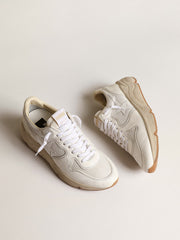 Men's Running Sole in mesh and white nappa