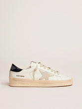 Men's Stardan with star in ice-gray suede and blu-navy heel tab