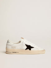 Men's Stardan in white mesh with black suede star