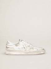 Stardan in white leather with white leather star and heel tab