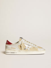 Men's Stardan in nubuck and crackle leather with silver metallic leather star