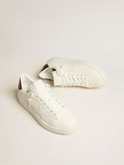 Purestar with white star and burgundy lizard-print heel tab