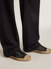 Men’s V-Star in black suede with black leather star