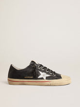 V-Star in blue leather with silver metallic leather star