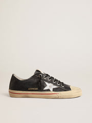 V-Star in blue leather with silver metallic leather star