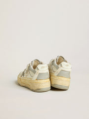 Men’s Forty2 in white leather with laces with Swarovski crystals and gray TPU star