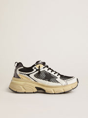 Men’s Lightstar in white leather and black mesh with black TPU star