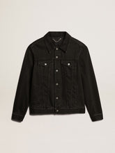 Men’s black one-wash denim jacket