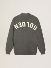 Men's grey cotton cardigan with buttons | Golden Goose