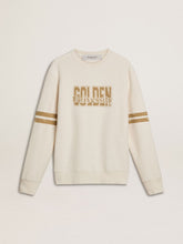 Men's white cotton sweatshirt with front print