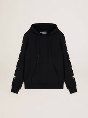 Black Alighiero Star Collection sweatshirt with contrasting white stars