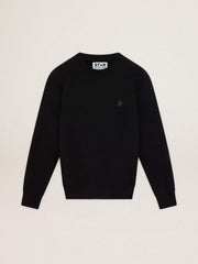 Black Archibald Star Collection sweatshirt with tone-on-tone star on the front