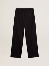 Men’s joggers in dark blue wool