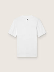 Men's slim-fit white sports T-shirt