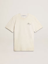 Men's T-shirt with print on the chest and on the back with a lived-in effect