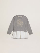 Girls’ gray and white mini dress