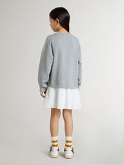 Girls’ gray and white mini dress