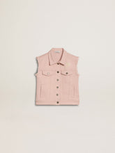 Girls' pink denim vest