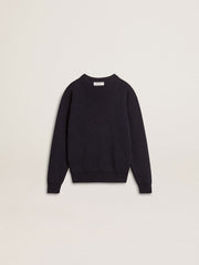 Boys’ blue crew-neck sweater with 'Golden' lettering on the back