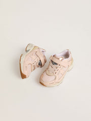 Junior Lightstar in pink leather and mesh with pink leather star