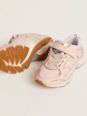 Junior Lightstar in pink leather and mesh with pink leather star