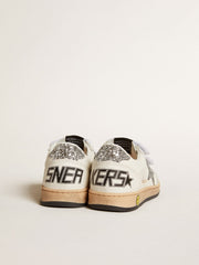 Ball Star Junior in nappa with silver glitter star and heel tab