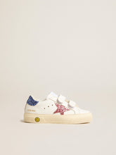Junior May School in leather with glitter star and heel tab