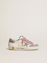 Junior Super-Star with silver glitter star and lilac suede inserts