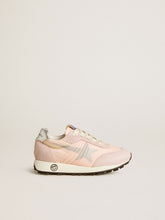 Marathon Young in pink nylon with printed star and leather heel tab