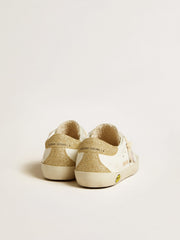 Super-Star Young with lilac leather star and glitter heel tab