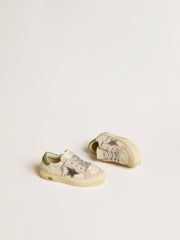 May Teen in nappa with silver star and olive green heel tab