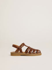 Maxime Junior sandals in brown leather
