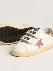 Young Old School in leather with metallic peach leather star