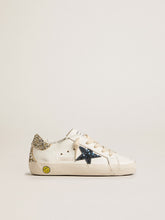 Young Super-Star in leather with glitter star and heel tab