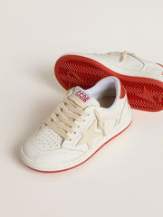 Junior Ball Star in leather with cream-colored star and red leather heel tab