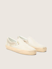 Men’s VCE Penstar in beige suede and pearl-colored sequins