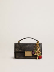 Gold-colored brass charm with Golden Goose signature