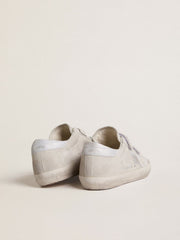 Women's Old School in light gray suede with a leather star with micro-glitter
