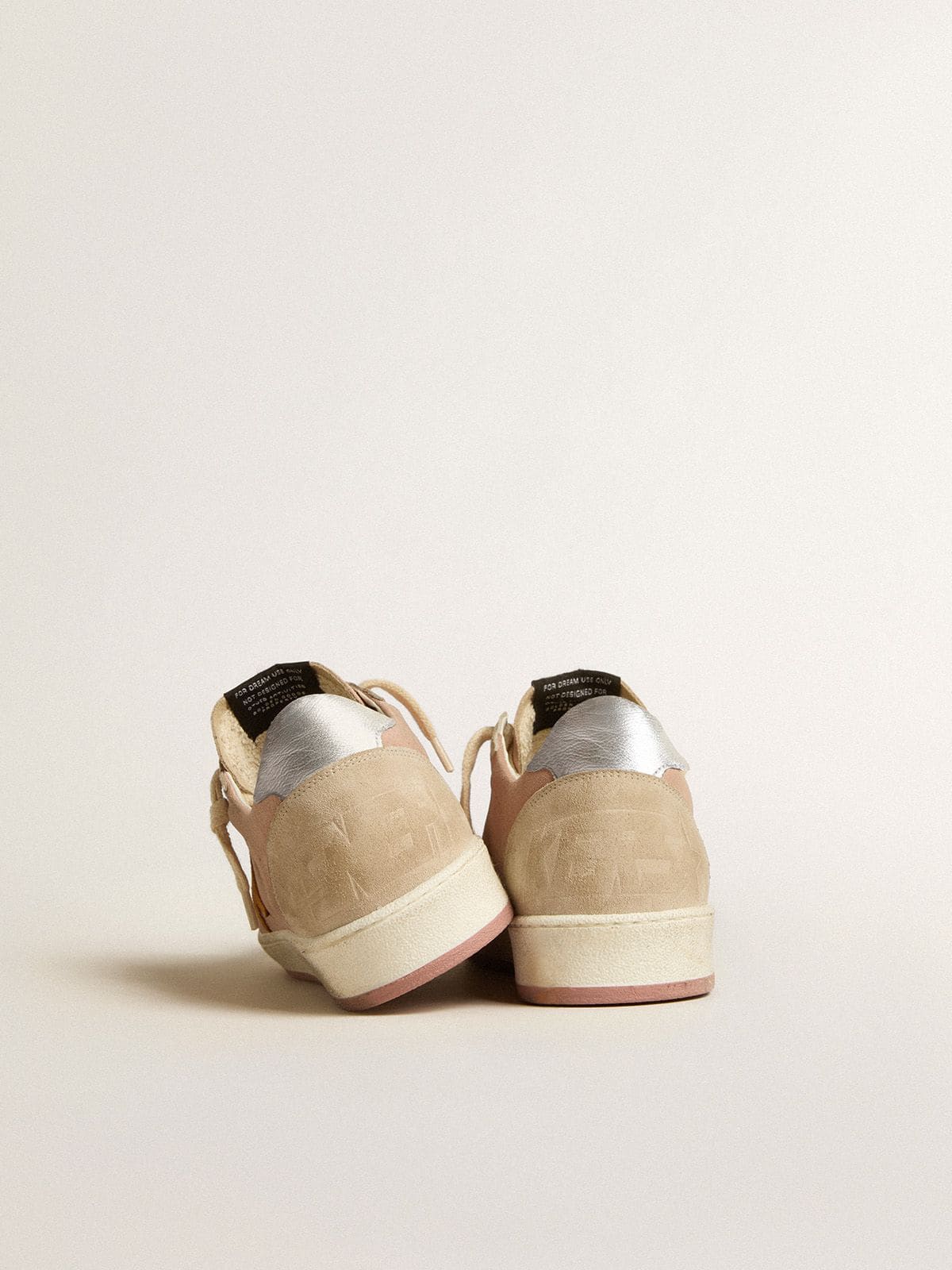 Women's Ball Star in suede with orange star and silver metallic heel tab