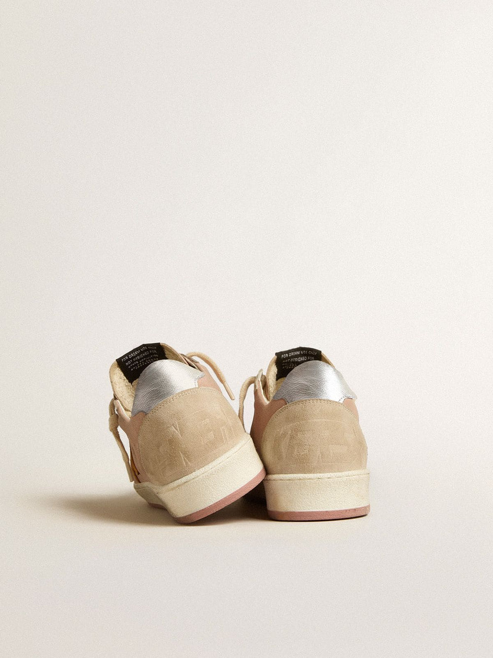 Women's Ball Star in suede with orange star and silver metallic heel tab