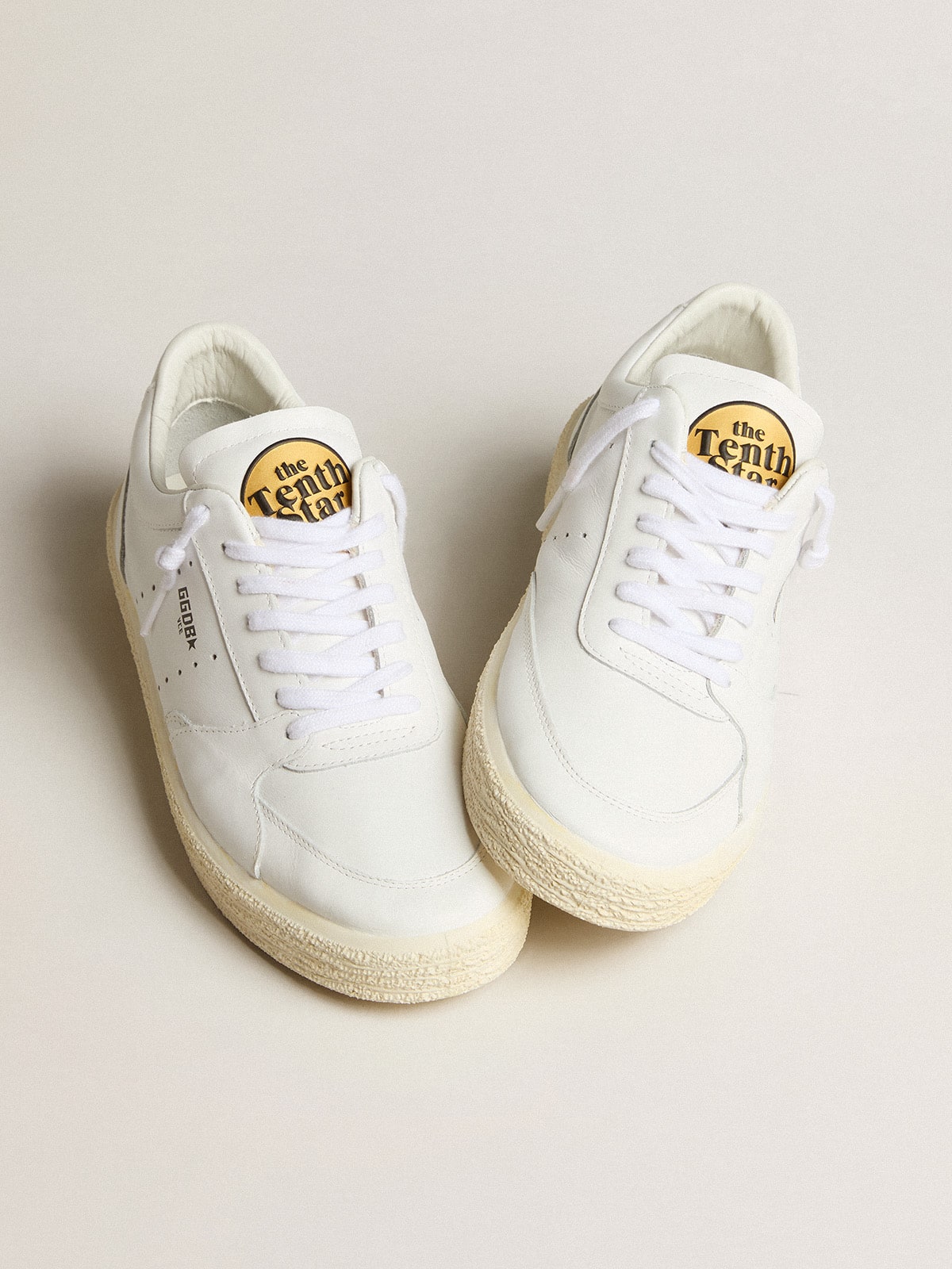 Women's Tenth Star in white leather