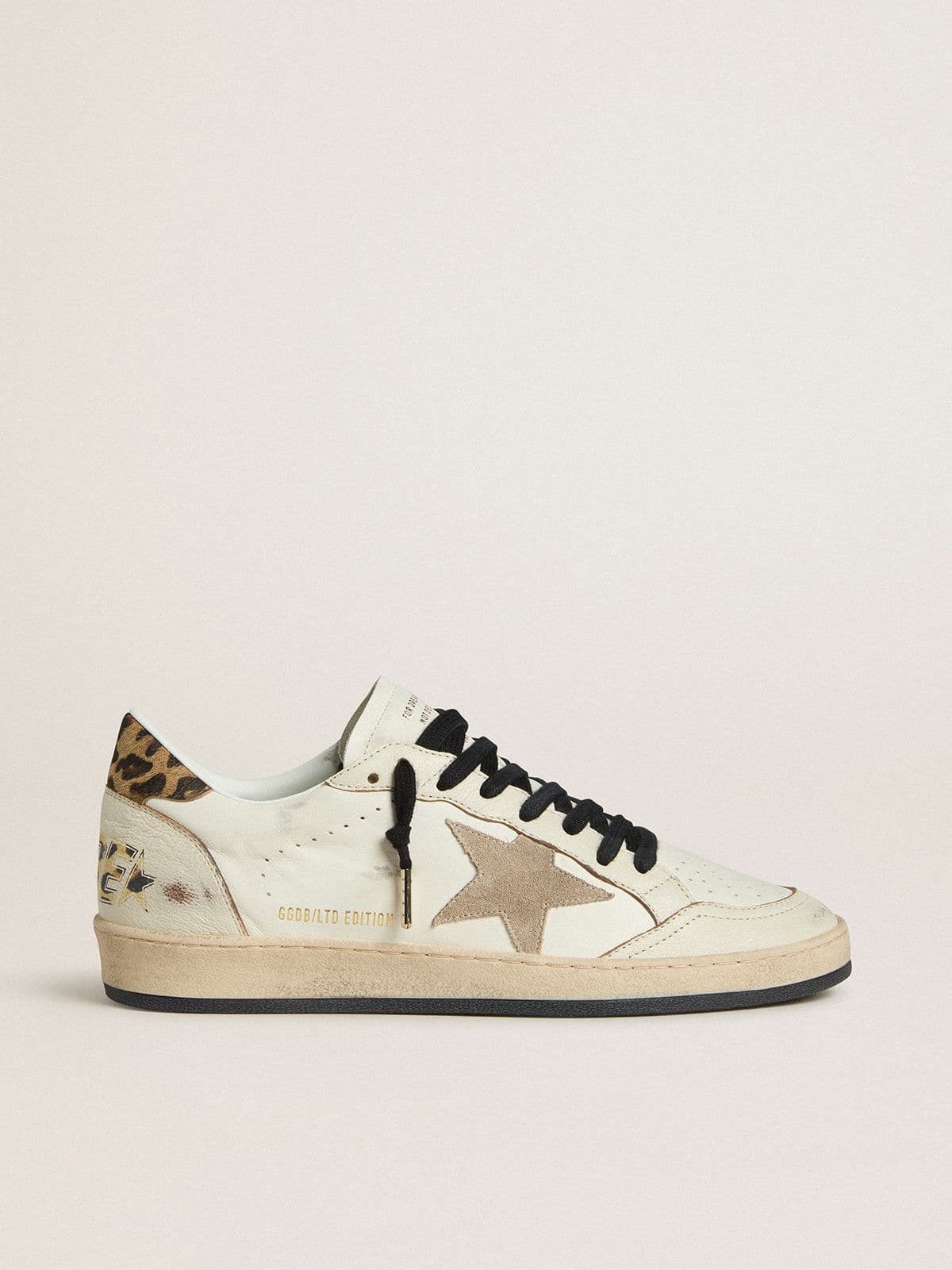 Women's Ball Star Wishes with suede star and leopard-print pony skin heel tab