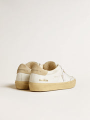 Women's Soul Star in white leather with beige suede heel tab