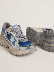 Women's Lightstar  in light blue mesh with white TPU star and silver bio-based inserts