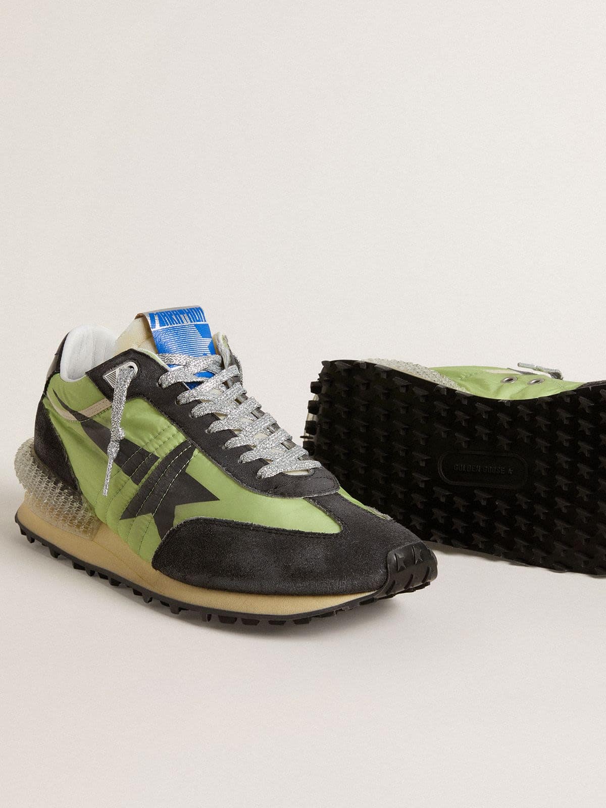Women’s Marathon with green nylon upper and black star